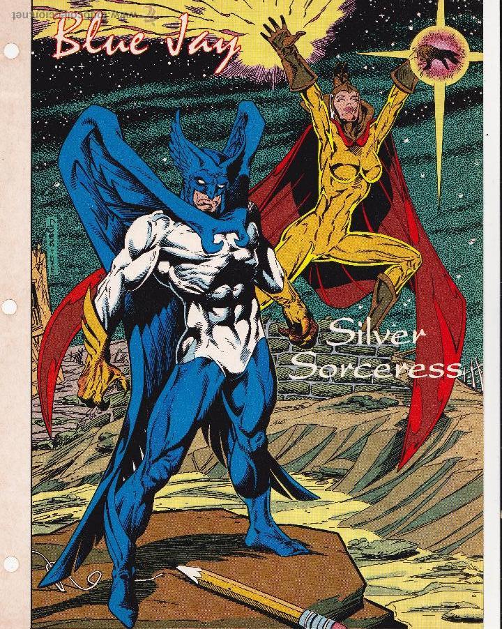 Comics: quien es quien superheroes  Universo DC-BLUE JAY -SILVER SORCERESS