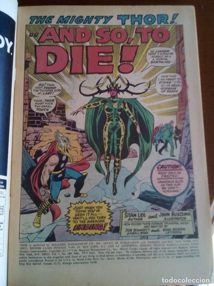 C&oacute;mics: THOR N 190 USA A&Ntilde;O 1971  L4P3 - Foto 3