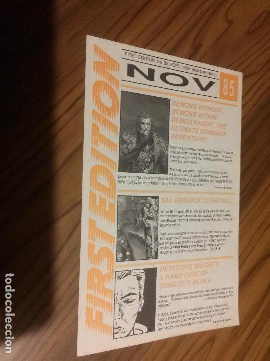 Comics: FIRST EDITION 85. BOLET&Iacute;N SEPTIEMBRE DE 1989. 6 P&Aacute;GINAS EXTENSIBLES. BUEN ESTADO. EN INGL&Eacute;S. RARO