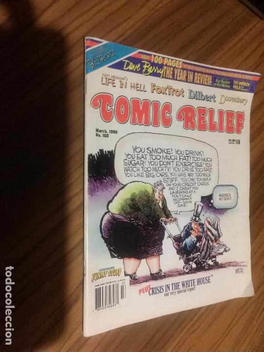 C&oacute;mics: COMIC RELIEF 102. INFORMACI&Oacute;N SOBRE COMIC USA. EN INGL&Eacute;S. BUEN ESTADO. caj. 91