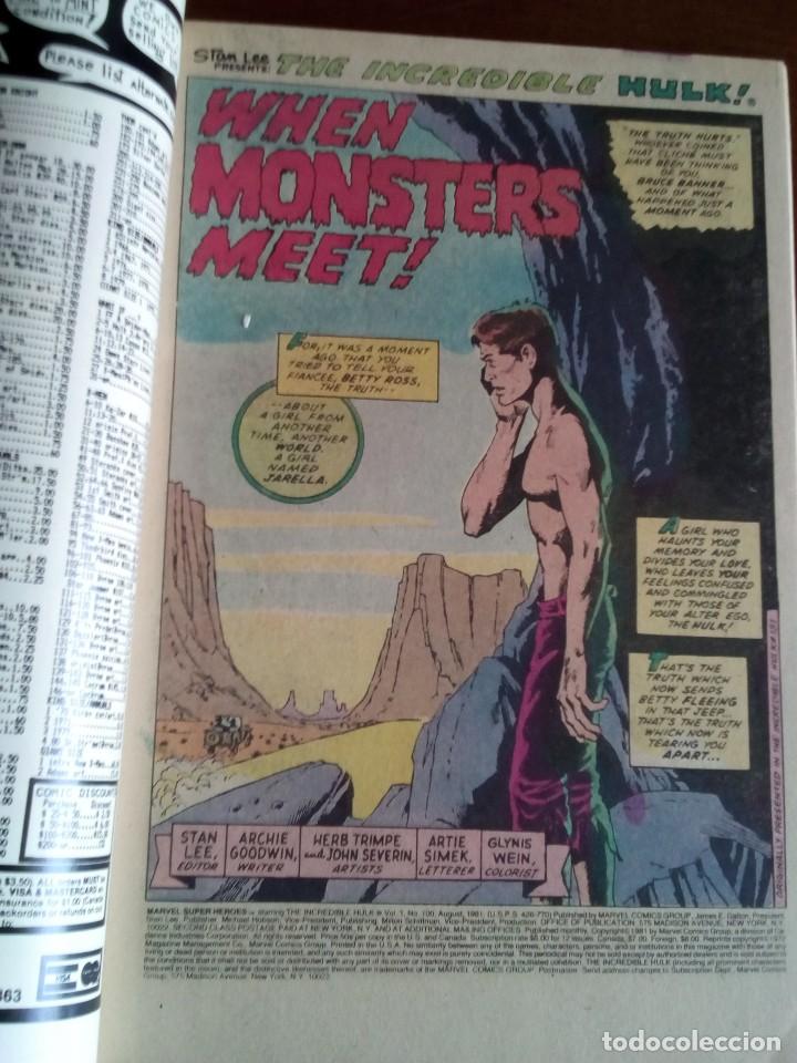 C&oacute;mics: HULK  MARVEL SUPERHEROES N 100 USA A&Ntilde;O 1981 - Foto 4