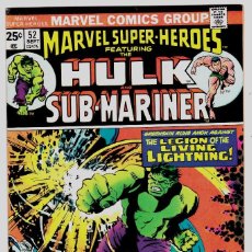 Cómics: MARVEL SUPER HEROES COMICS HULK AND SUB MARINER Nº 52 AÑO 1975 EE. UU.. Lote 82354792