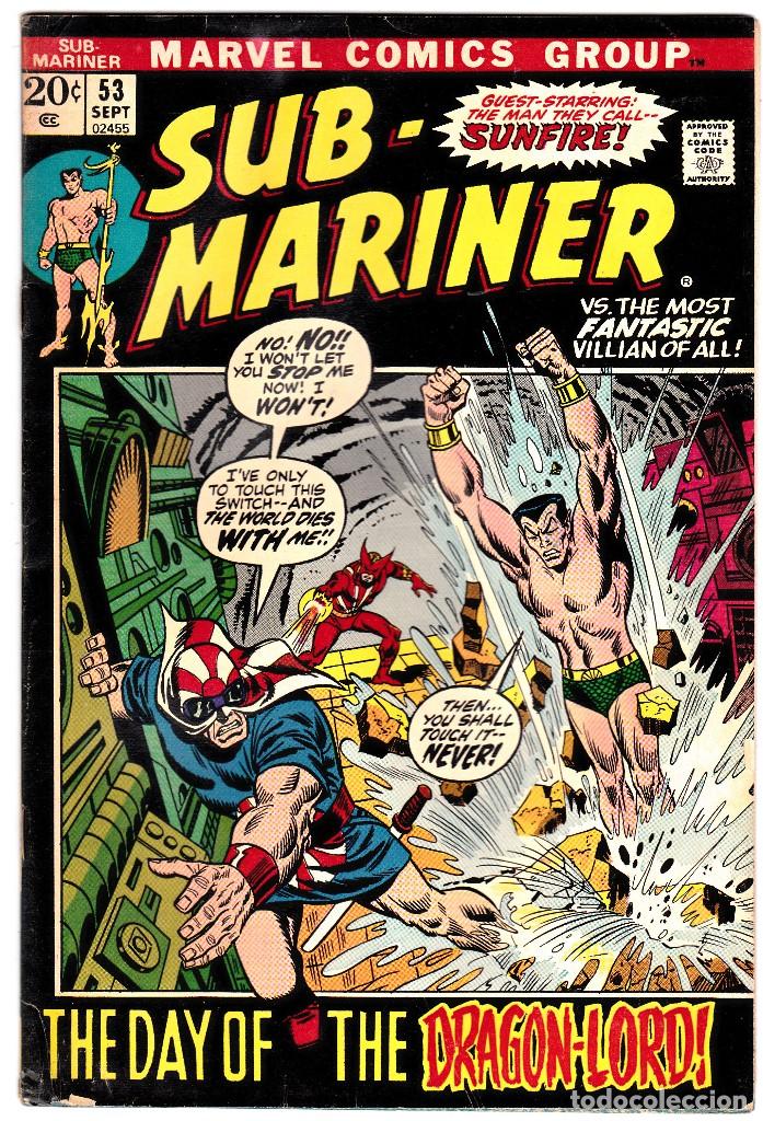C&oacute;mics: The Sub-Mariner #53 (September 1972) By Bill Everett Marvel Comics - Foto 1