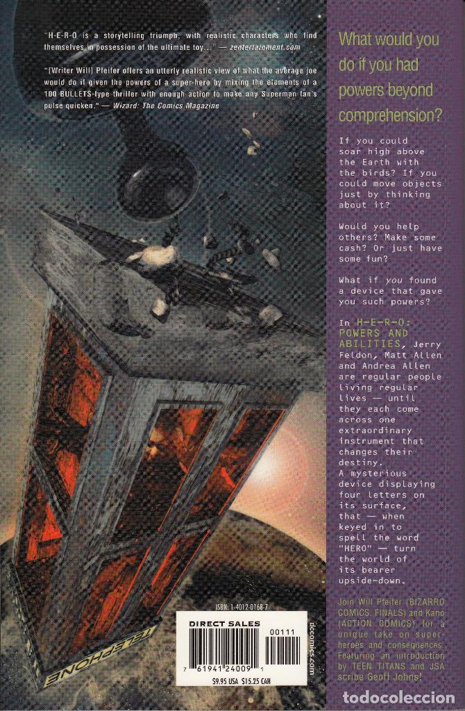 C&oacute;mics: HERO: POWERS AND ABILITIES TPB (DC,2003) - WILL PFEIFER - KANO - Foto 2