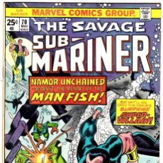 Cómics: SUB MARINER #70 MARVEL COMICS 1974. Lote 89023884