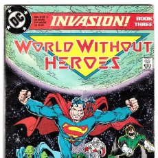 Cómics: INVASION! BOOK THREE WORLD WITHOUT HEROES (1988, DC) 80 PAGES . Lote 89026200