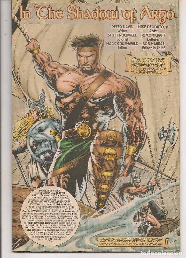 C&oacute;mics: INCREIBLE HULK: HERCULES HUNLEASHED. N&ordm; 1.  MARVEL. ORIGINAL USA. (C/A53) - Foto 1