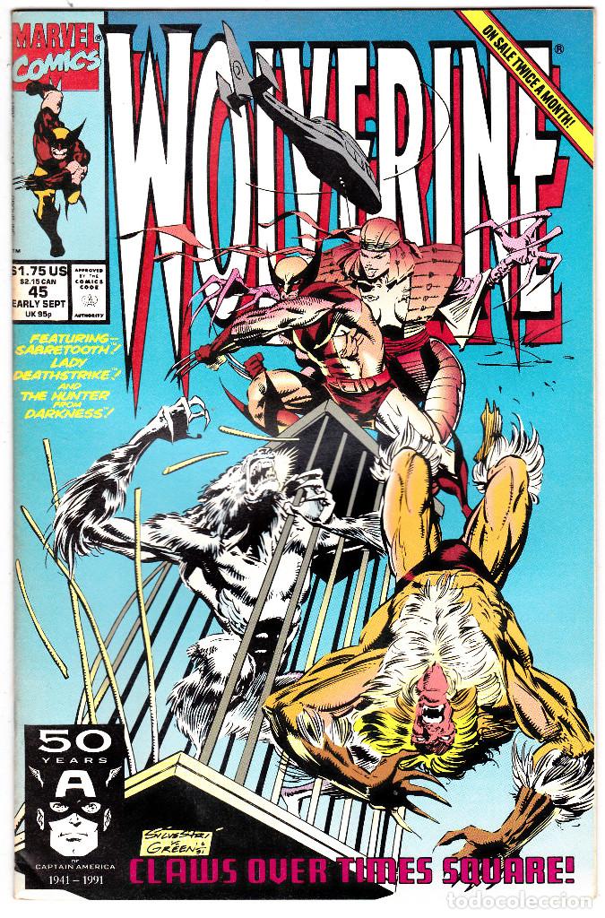 C&oacute;mics: Wolverine #45 NM 1991 Marvel Comic Book - Foto 1