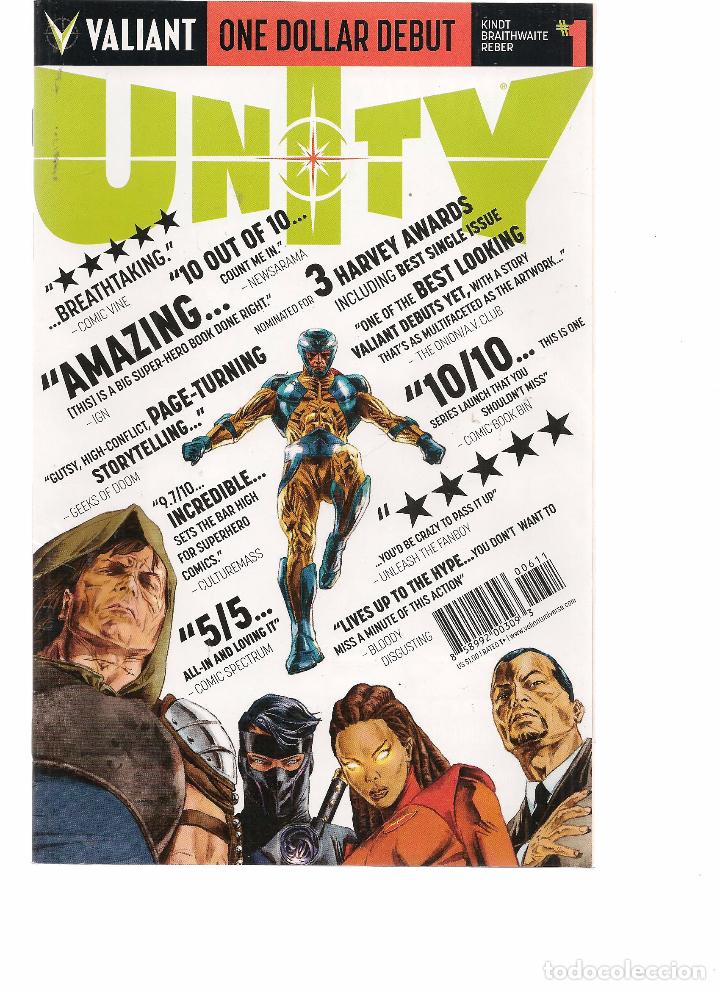 C&oacute;mics: VALIANT. ONE DOLLAR DEBUT. UNITY. N&ordm; 1. COMIC USA EN INGL&Eacute;S. (C/A54) - Foto 1