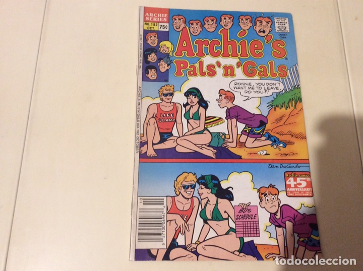 Fumetti: Archie&acute;s Pals&acute;n&acute;Gals, N&ordm; 192 A&Ntilde;O 1987 ( EDICION EN INGLES )