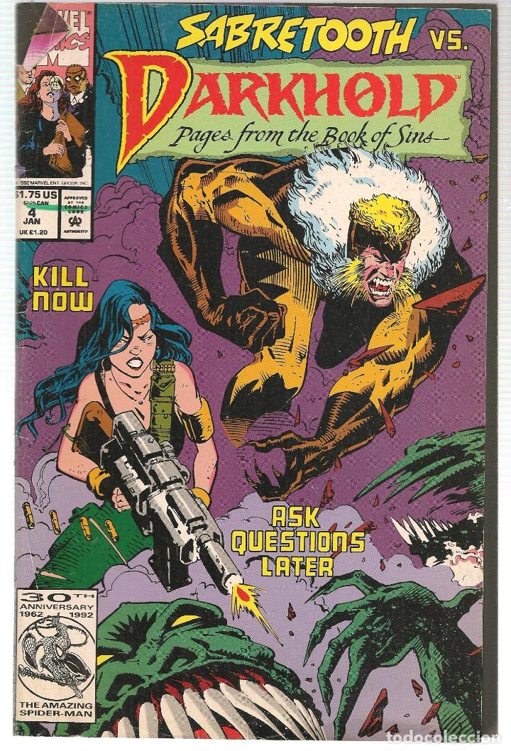 C&oacute;mics: SABRETOOTH VS. DARKHOLD. N&ordm; 4. COMIC USA. (INGL&Eacute;S). (C/A24) - Foto 1
