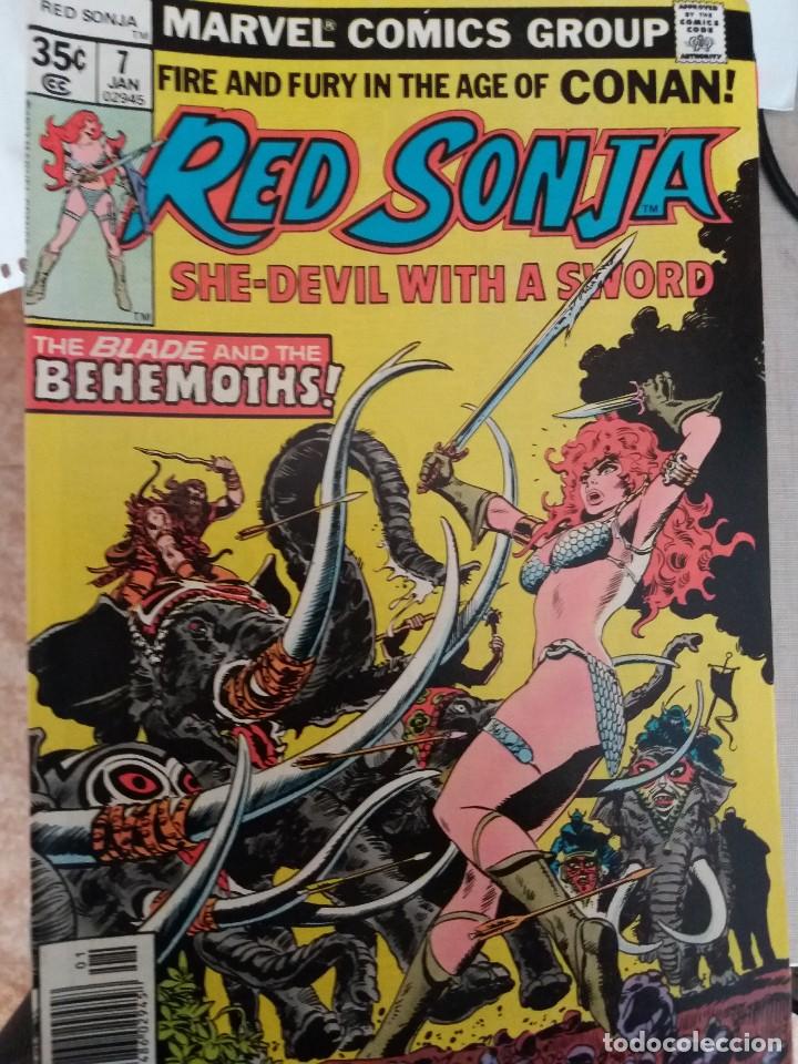 C&oacute;mics: Red Sonja, Comikbook, Marvel n&ordm; 7, Frank Thorne, 1977 - Foto 1