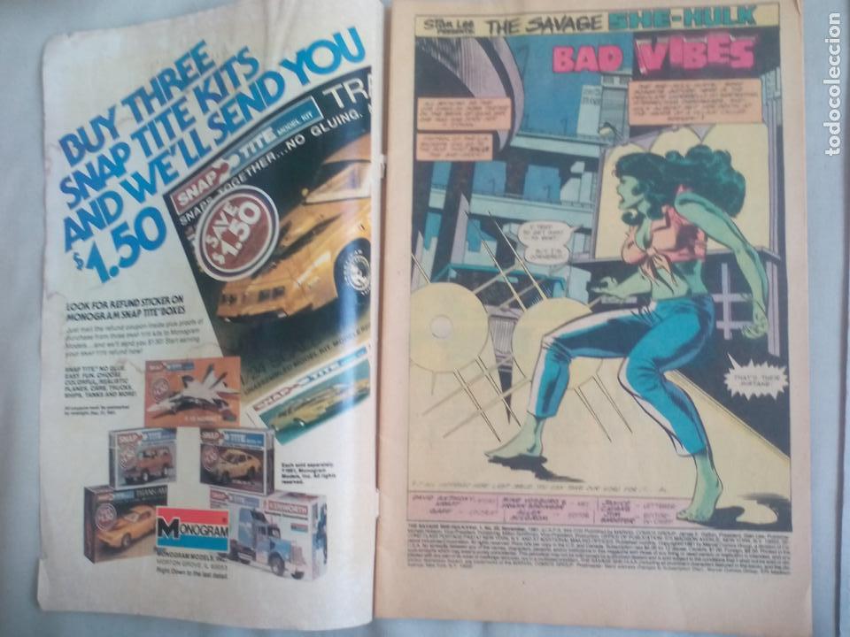 C&oacute;mics: THE SAVAGE SHE-HULK. VOL. No 22. 1981. MARVEL COMIC. - Foto 2