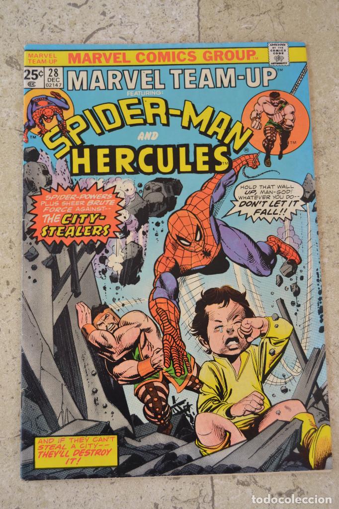 C&oacute;mics: MARVEL TEAM UP N&ordm; 28 : SPIDERMAN - HERCULES. EXCELENTE ESTADO - Foto 1