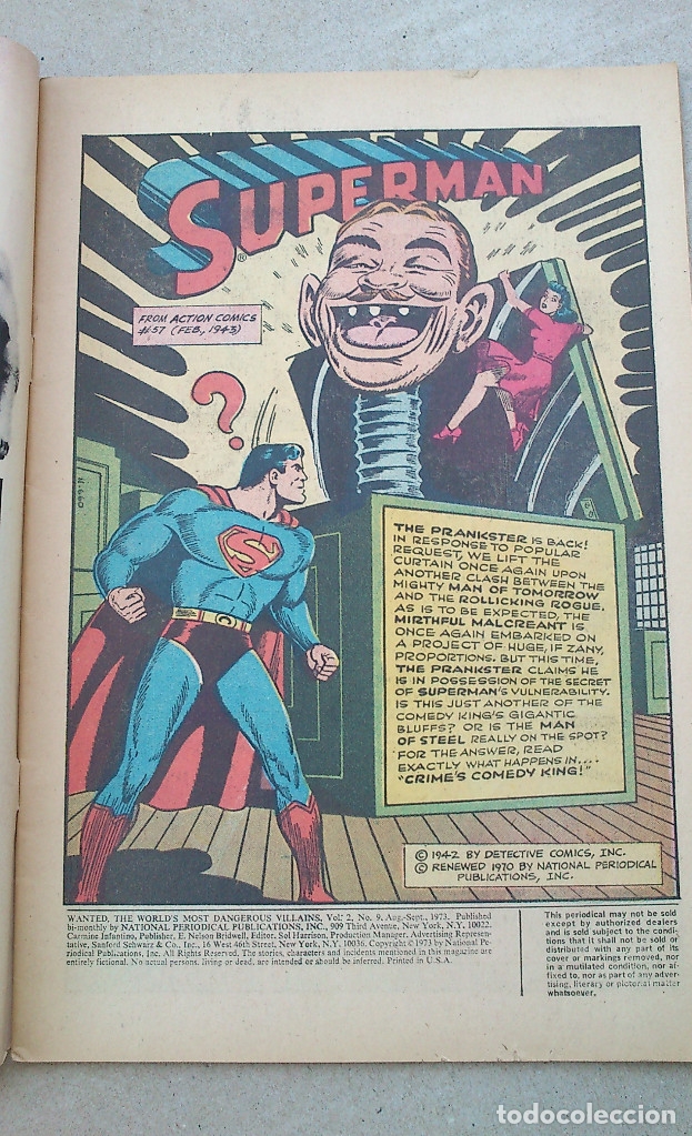 C&oacute;mics: WANTED VOL 2 N 9 - 1973 - DC - Foto 2