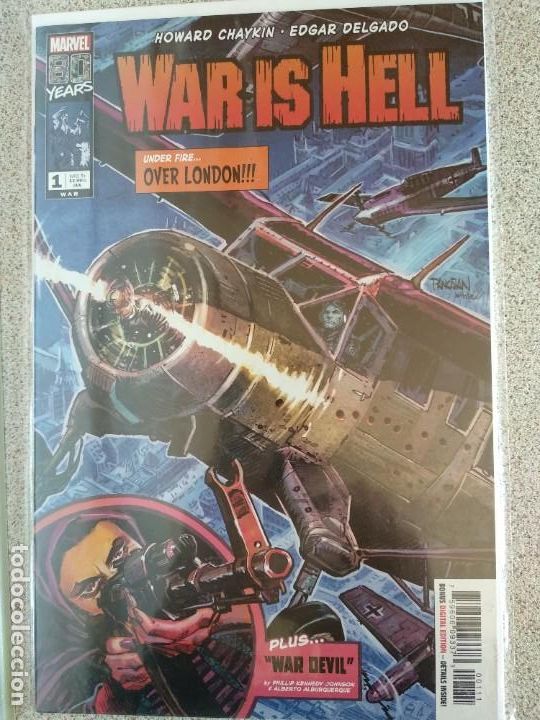 Comics: COMIC USA(RARO)-MARVEL 2019 1ST PRINT COMIC WAR IS HELL #1-NM-BOLSA Y BACKBOARD