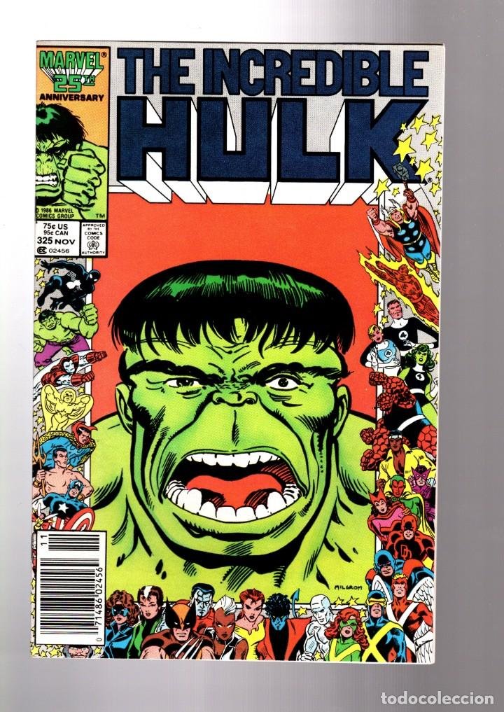 Incredible Hulk 325 Marvel 1986 Vfn Marvel Sold Through Direct Sale