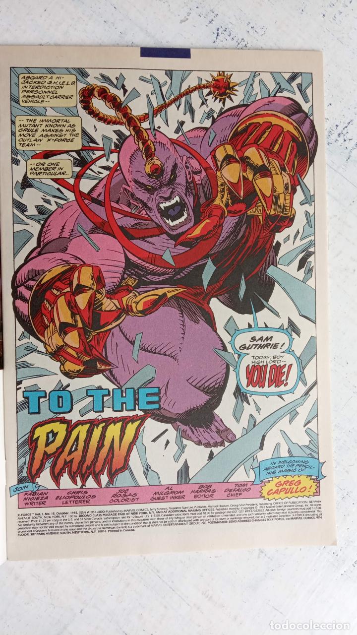 C&oacute;mics: X FORCE VOL 1 N&ordm; 15 - OCTOBER 1992 - NUEVO - MARVEL C&Oacute;MICS - Foto 3