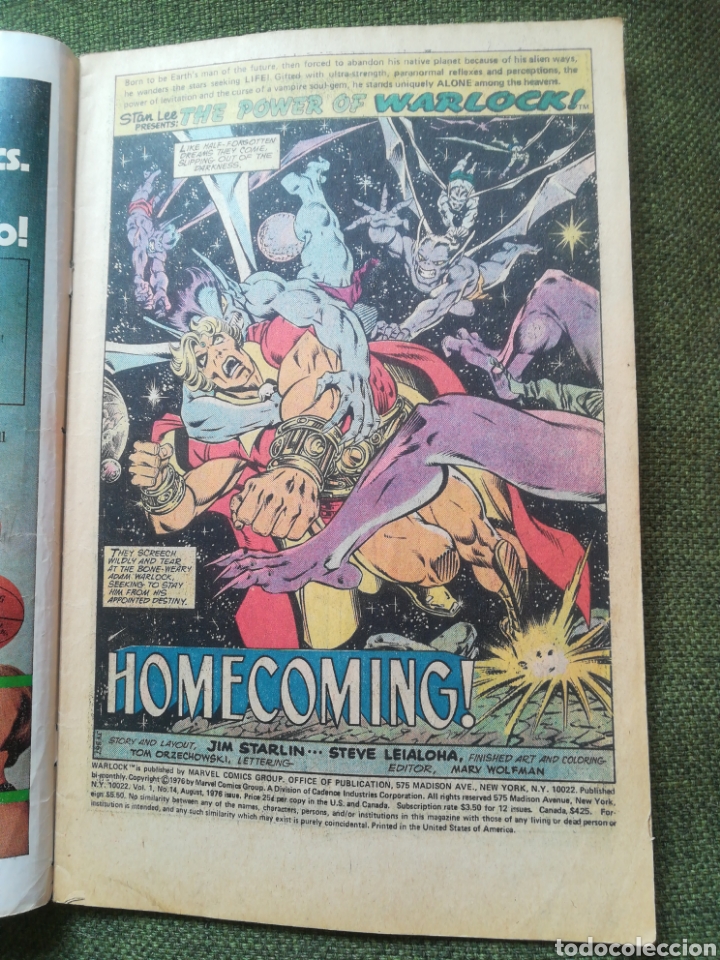 C&oacute;mics: Warlock (1972 Marvel 1st Series) #14 starlin - Foto 3