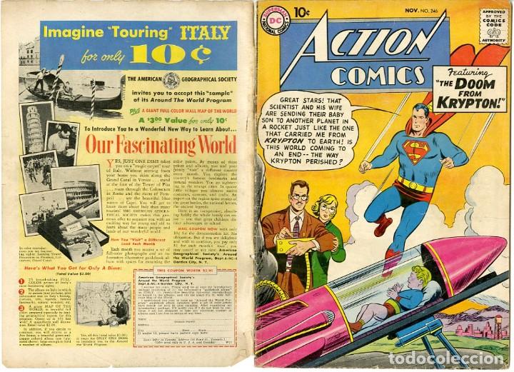 Cómics: (M1) ACTION COMICS NOV. N. 246, SUPERMAN DC NATIONAL COMICS, AÑO 1958 - Foto 1 - 220250717
