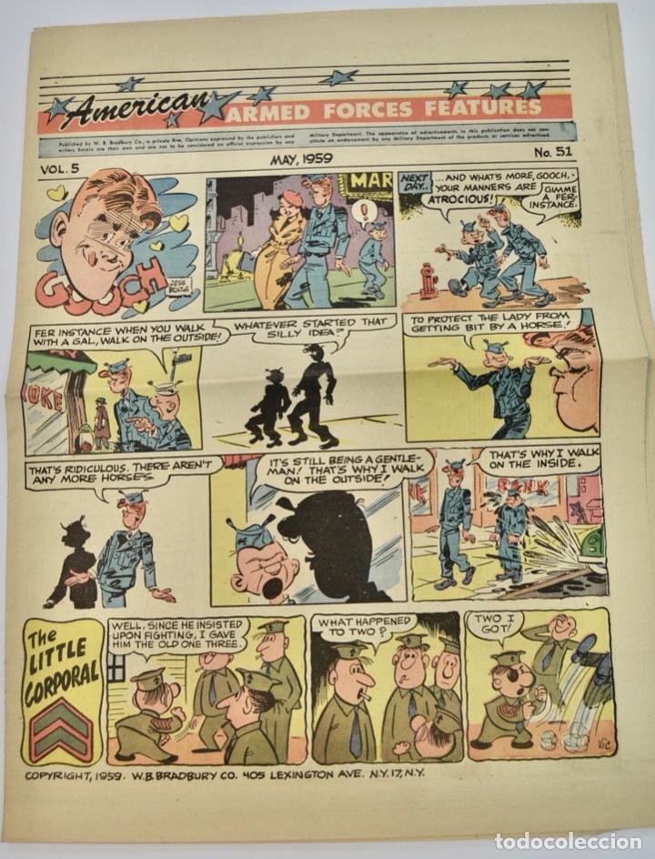 C&oacute;mics: American Armed Forces Features. Vol. 5, N&ordm; 51. Mayo, 1959. Tebeo Fuerzas Armadas Americanas