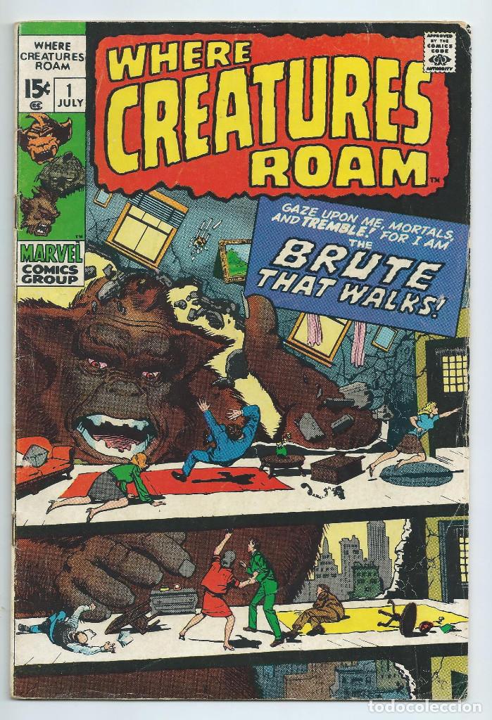 Comics : WHERE CREATURES ROAM N&ordm; 1. ORIGINAL MARVEL 1970. BUEN ESTADO