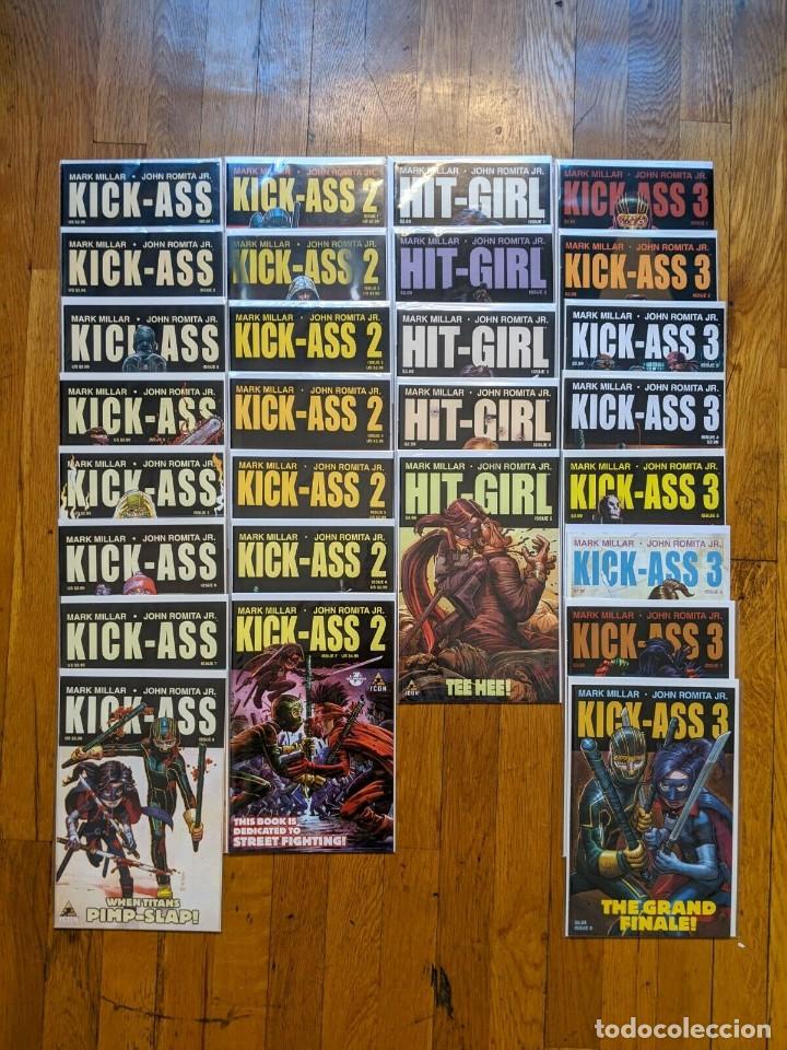 C&oacute;mics: Kick Ass vol. 1 2 y 3 Completos + Hit Girl Image Total 28 Comics