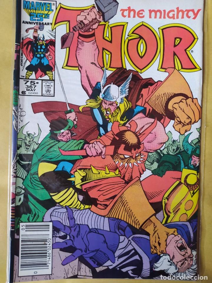 C&oacute;mics: COMIC USA MARVEL THOR #367-1986-VFN-SIMMONSON-BOLSA & BACKBOARD - Foto 1