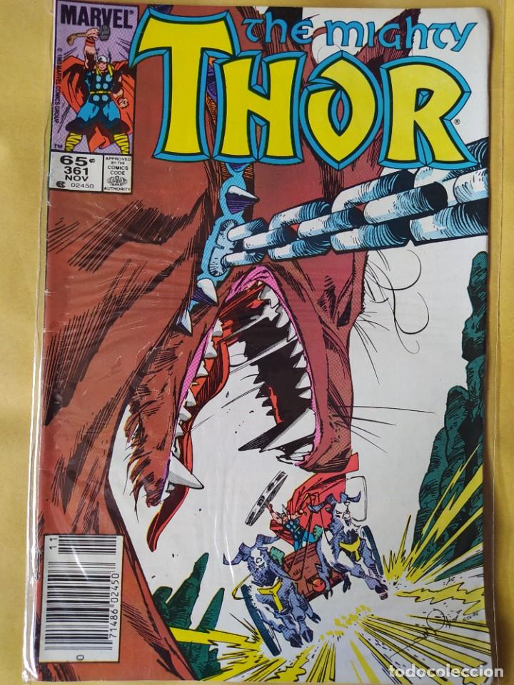 C&oacute;mics: COMIC USA MARVEL THOR #361-1985-VG-SIMONSON-BOLSA & BACKBOARD - Foto 1