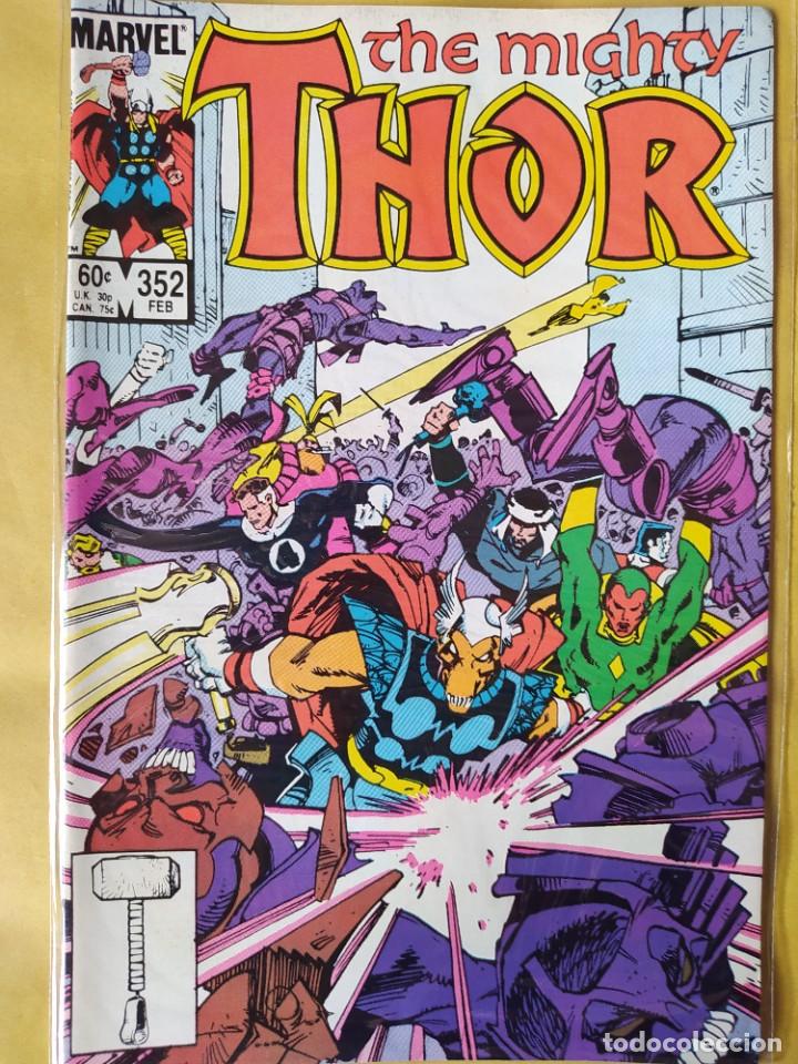 C&oacute;mics: COMIC USA MARVEL THOR #352-1985-FN-SIMONSON-BOLSA & BACKBOARD - Foto 1