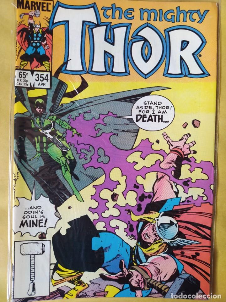 C&oacute;mics: COMIC USA MARVEL THOR #354-1985-FN-SIMONSON-BOLSA & BACKBOARD - Foto 1