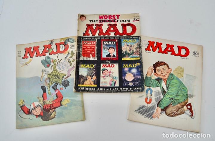 Comics: Lote de 3 n&uacute;meros de la Revista Americana de Humor y S&aacute;tira MAD. 1956 /1966-67. E. C. Publications