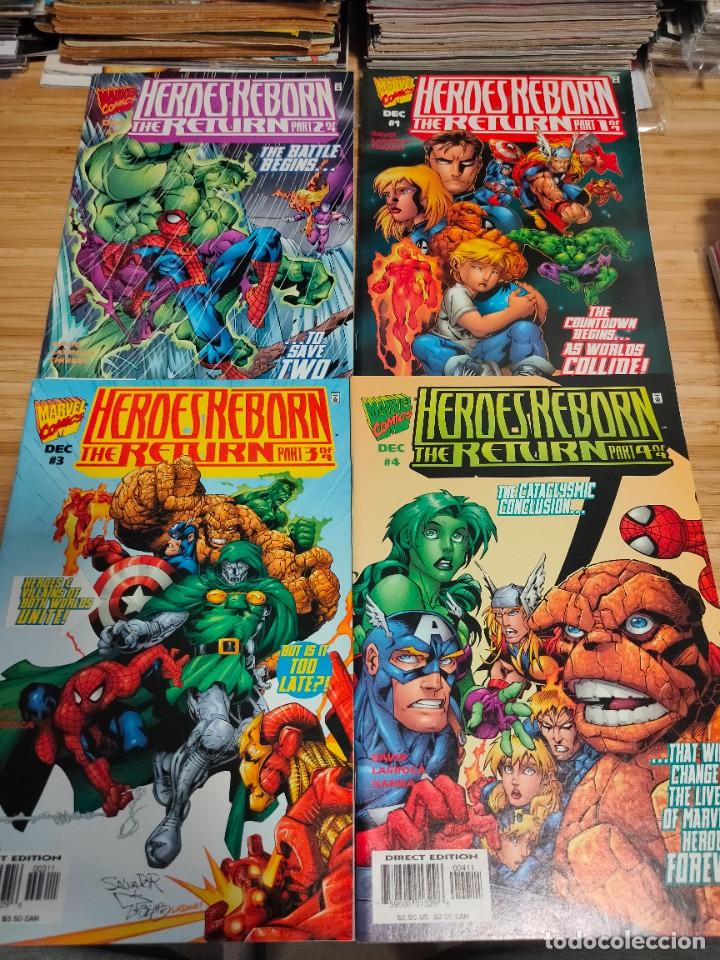 C&oacute;mics: Heroes Reborn The Return Complete 1 2 3 4 Marvel 1997 Variant - Foto 1