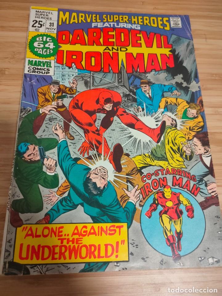 C&oacute;mics: Marvel Super Heroes 31 Daredevil and Iron Man Marvel 1971 - Foto 1
