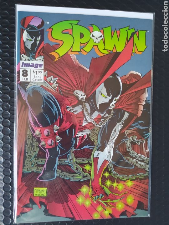 Comic USA -Spawn #8 Todd Mc FARLANE-1992-NM-BOLSA & Backboard