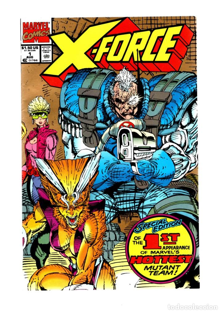 X-FORCE 1 - MARVEL 1991 VFN/NM GOLD EDITION / ROB LIEFELD (Tebeos y Comics - Comics Lengua Extranjera - Comics USA)