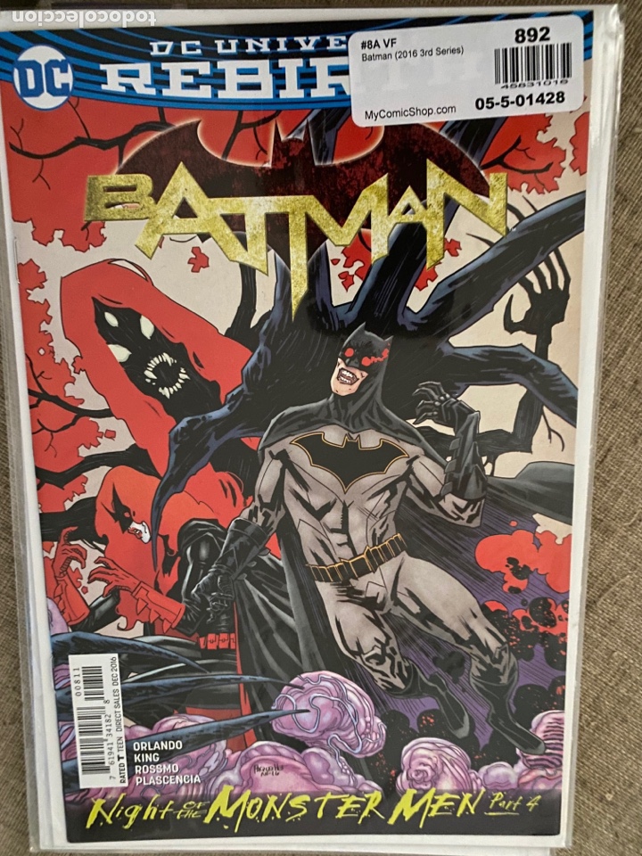 C&oacute;mics: BATMAN #8 (vol.3 2016) King Rossmo VF - Foto 1