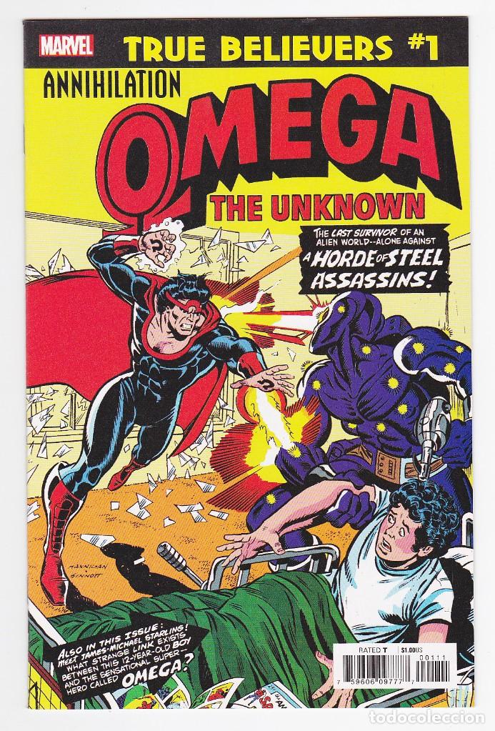 Cómics: TRUE BELIEVERS - OMEGA THE UNKNOWN 1 (Marvel, USA, 2019-2020) / VFNM (9.0) - Foto 1 - 303708398