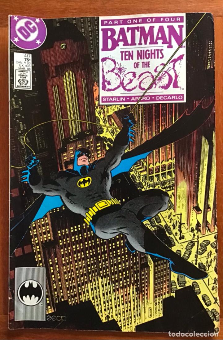 C&oacute;mics: BATMAN, n&ordm; 417. EDITORIAL DC. 1988. - Foto 1