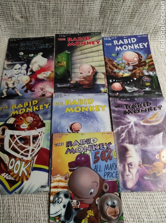 Comics: THE RABID MONKEY - LOTE DE 7 EJEMPLARES N&ordm; 1 AL 8 ( EDICION EN INGLES )