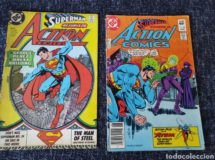 C&oacute;mics: ACTION COMICS SUPERMAN LOTE 9 EJEMPLARES - COMICS USA DC - Foto 2