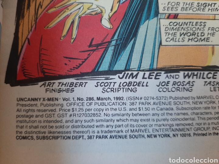 C&oacute;mics: MARVEL The Uncanny X-MEN 1992 USA - Foto 2