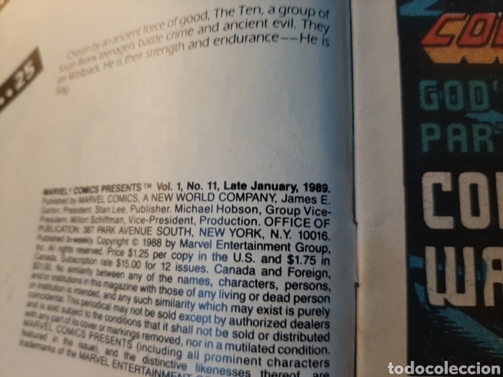C&oacute;mics: MARVEL Colossus USA 1989 #11 - Foto 2