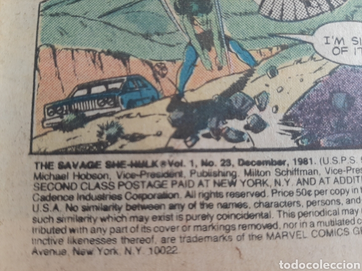 C&oacute;mics: MARVEL The Savage She-Hulk 1981 #23 - Foto 2