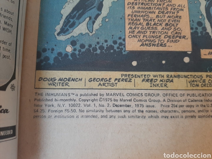 C&oacute;mics: MARVEL The Inhumans 1975 #2 Vol 1 - Foto 2