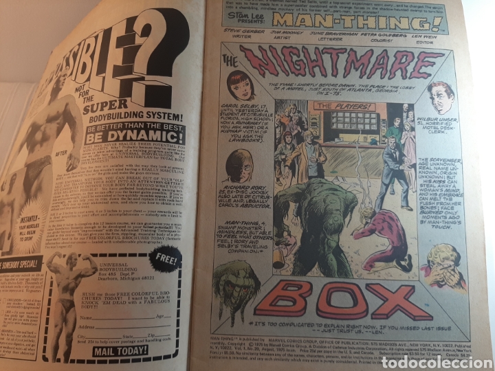 C&oacute;mics: MARVEL The Man-Thing 1975 #20 Vol 1 - Foto 3