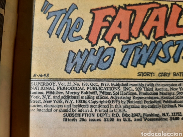 C&oacute;mics: DC Superboy USA 1973 #198 Vol 25 - Foto 2