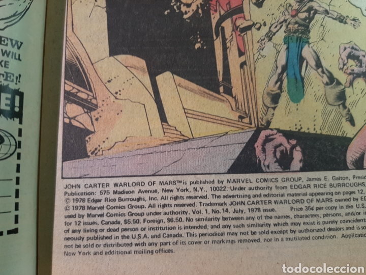 C&oacute;mics: MARVEL John Carter 1978 USA #14 - Foto 2