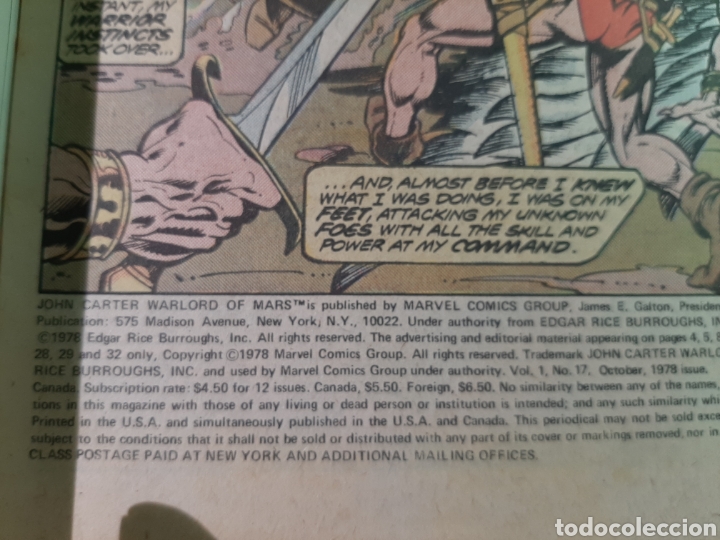 C&oacute;mics: MARVEL John Carter 1978 #17 Vol 1 - Foto 2
