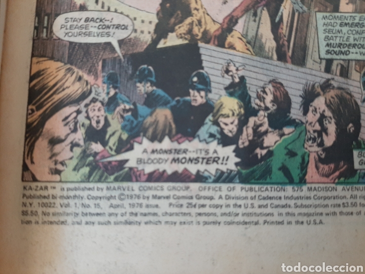 C&oacute;mics: MARVEL Ka-Zar 1976 #15 Vol 1 - Foto 2